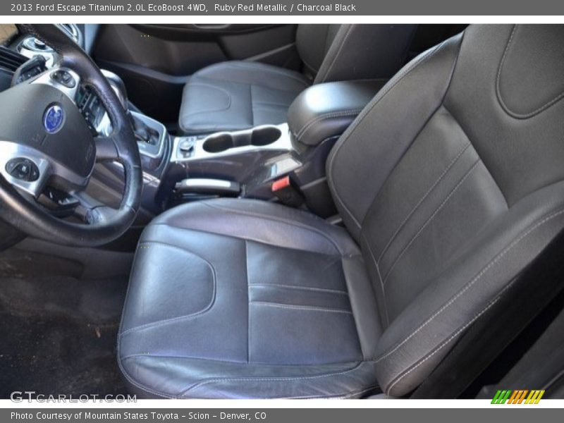 Ruby Red Metallic / Charcoal Black 2013 Ford Escape Titanium 2.0L EcoBoost 4WD