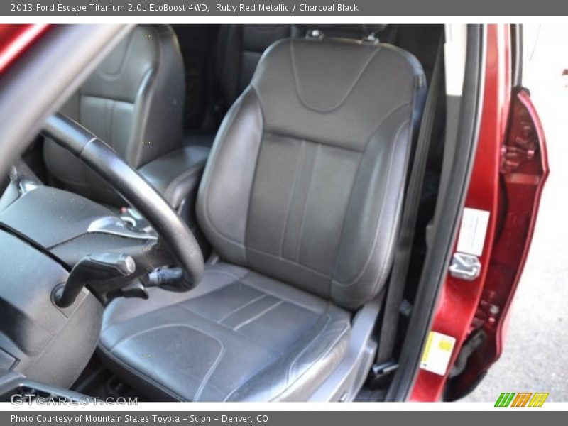 Ruby Red Metallic / Charcoal Black 2013 Ford Escape Titanium 2.0L EcoBoost 4WD