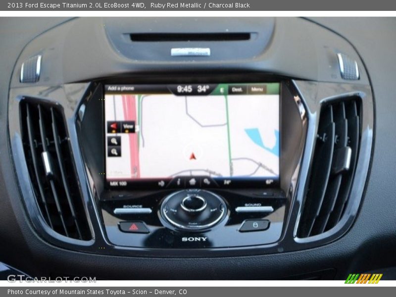Ruby Red Metallic / Charcoal Black 2013 Ford Escape Titanium 2.0L EcoBoost 4WD