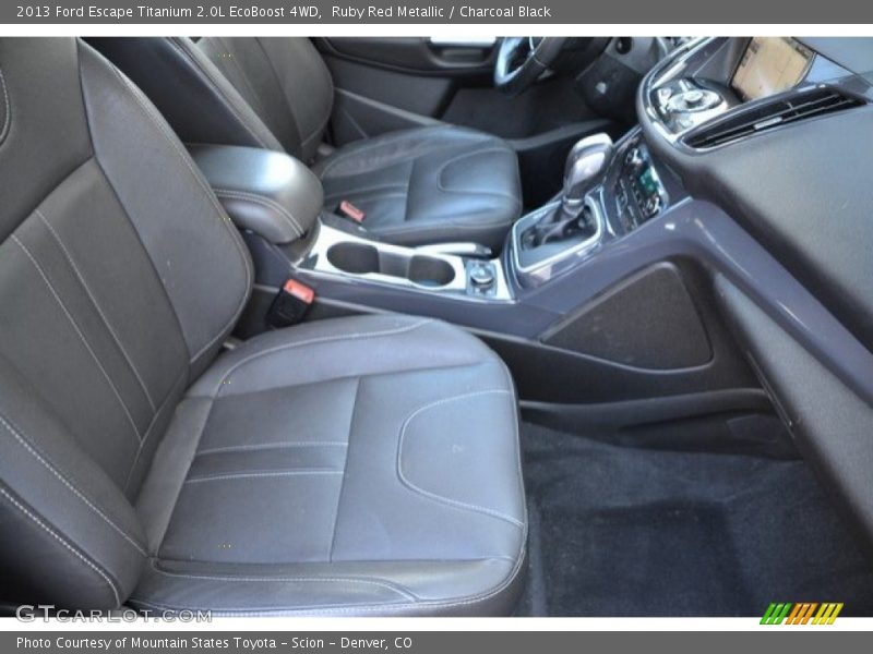 Ruby Red Metallic / Charcoal Black 2013 Ford Escape Titanium 2.0L EcoBoost 4WD