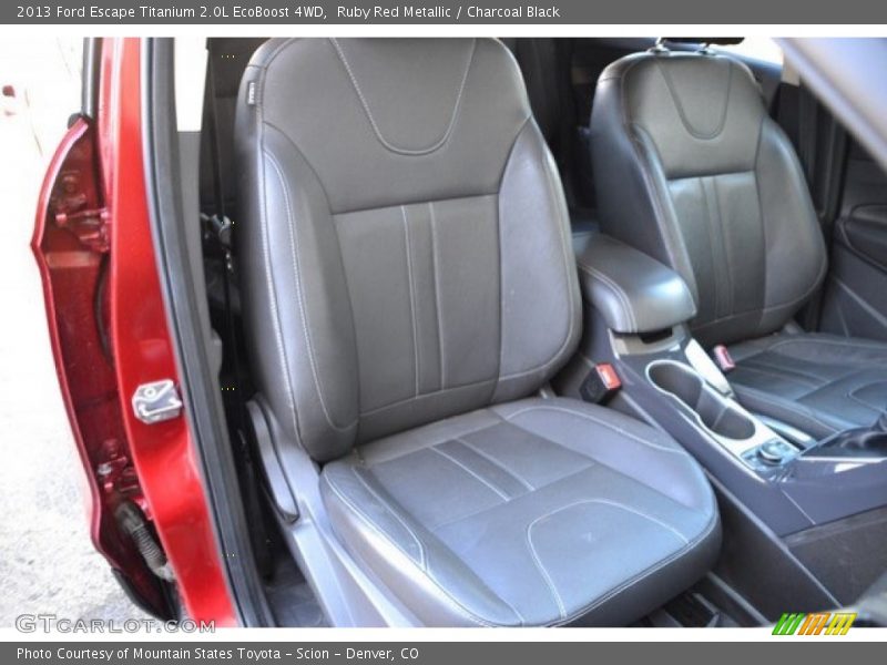 Ruby Red Metallic / Charcoal Black 2013 Ford Escape Titanium 2.0L EcoBoost 4WD