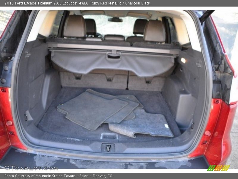 Ruby Red Metallic / Charcoal Black 2013 Ford Escape Titanium 2.0L EcoBoost 4WD