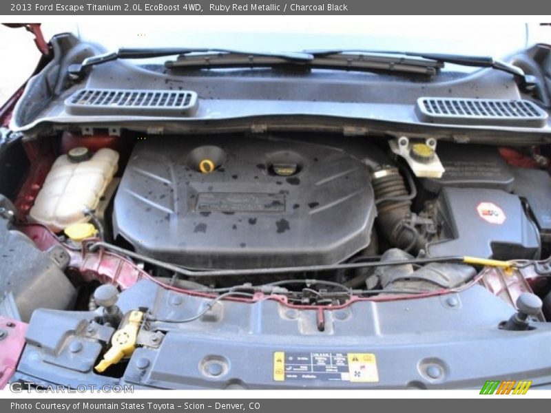 Ruby Red Metallic / Charcoal Black 2013 Ford Escape Titanium 2.0L EcoBoost 4WD