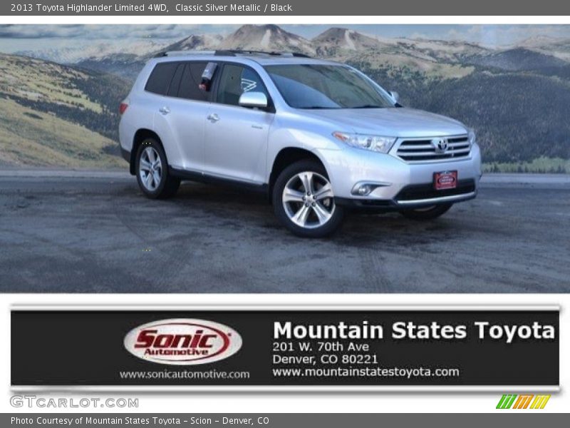 Classic Silver Metallic / Black 2013 Toyota Highlander Limited 4WD