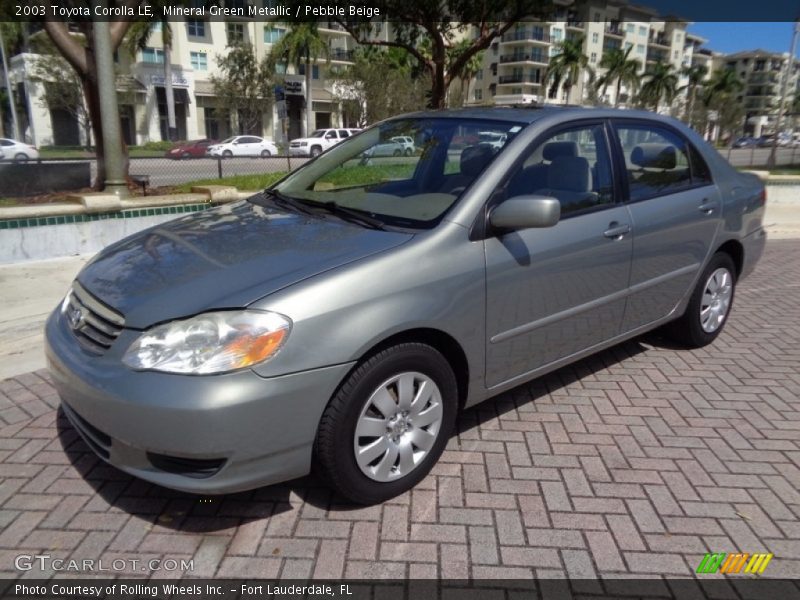 Mineral Green Metallic / Pebble Beige 2003 Toyota Corolla LE