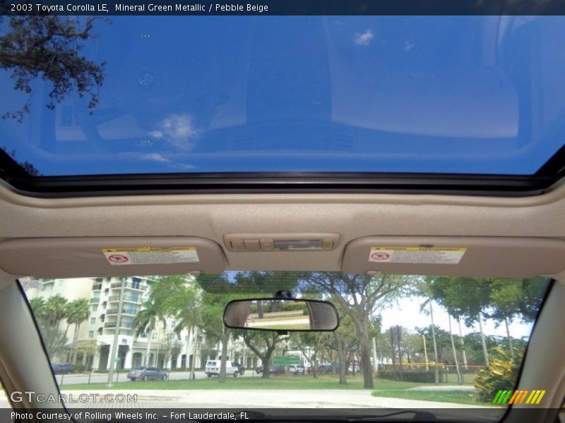 Mineral Green Metallic / Pebble Beige 2003 Toyota Corolla LE