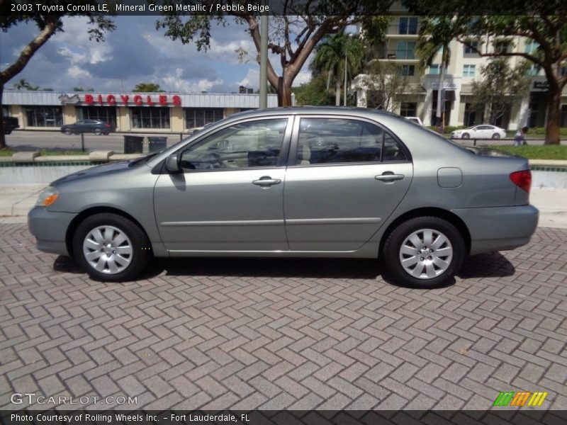 Mineral Green Metallic / Pebble Beige 2003 Toyota Corolla LE