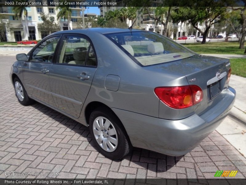 Mineral Green Metallic / Pebble Beige 2003 Toyota Corolla LE