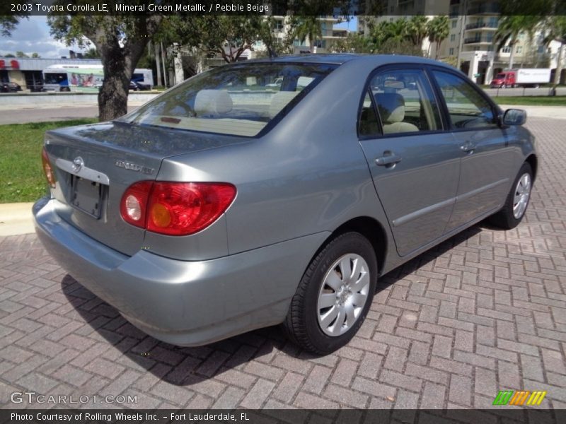 Mineral Green Metallic / Pebble Beige 2003 Toyota Corolla LE