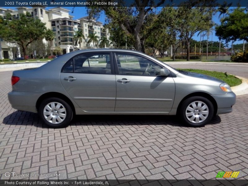 Mineral Green Metallic / Pebble Beige 2003 Toyota Corolla LE