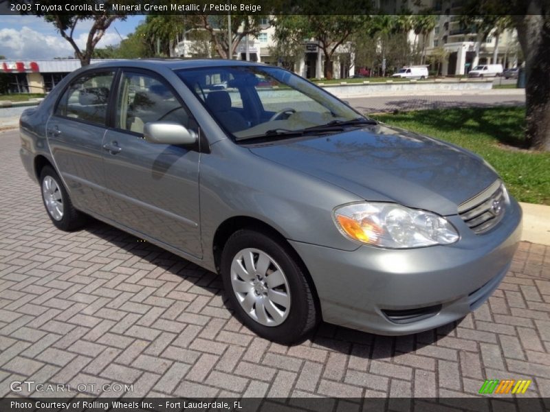 Mineral Green Metallic / Pebble Beige 2003 Toyota Corolla LE