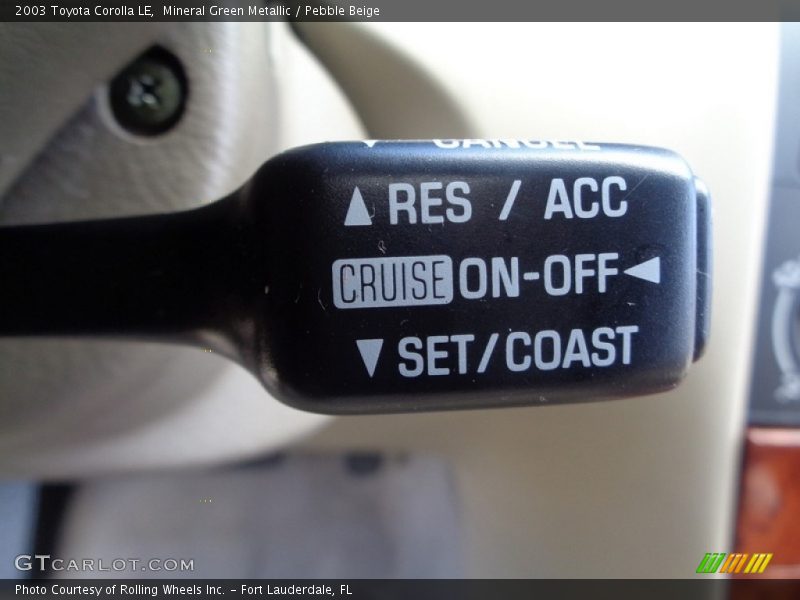 Mineral Green Metallic / Pebble Beige 2003 Toyota Corolla LE