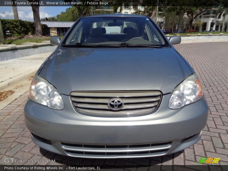 Mineral Green Metallic / Pebble Beige 2003 Toyota Corolla LE