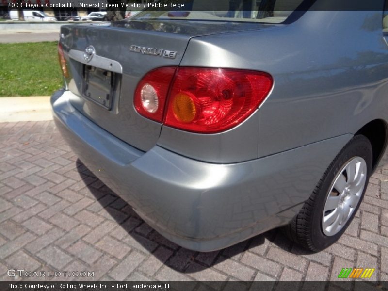 Mineral Green Metallic / Pebble Beige 2003 Toyota Corolla LE