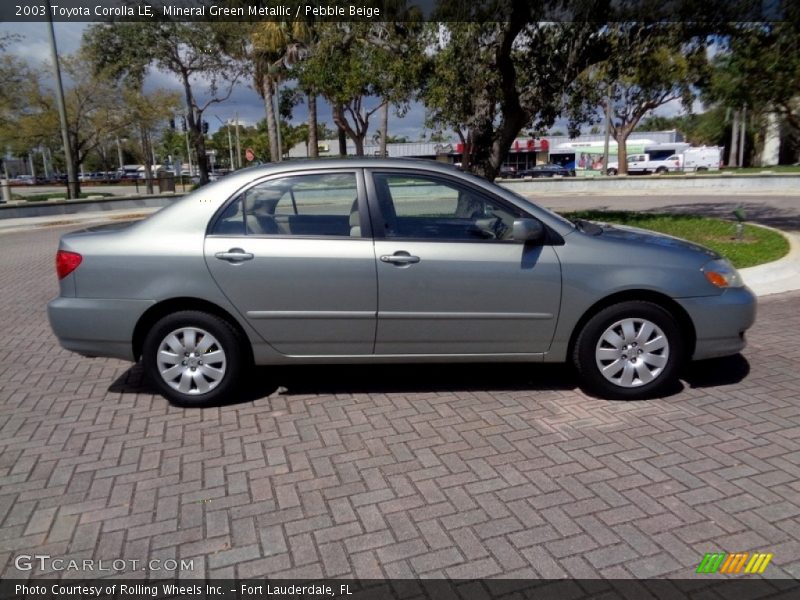 Mineral Green Metallic / Pebble Beige 2003 Toyota Corolla LE