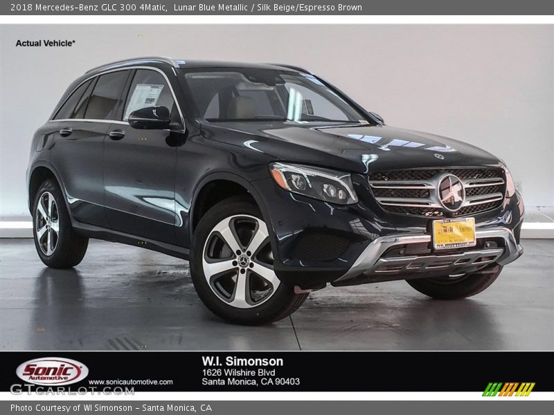 Lunar Blue Metallic / Silk Beige/Espresso Brown 2018 Mercedes-Benz GLC 300 4Matic