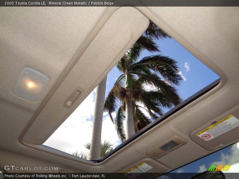 Mineral Green Metallic / Pebble Beige 2003 Toyota Corolla LE