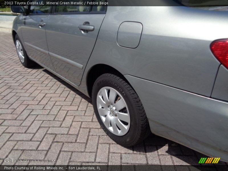 Mineral Green Metallic / Pebble Beige 2003 Toyota Corolla LE