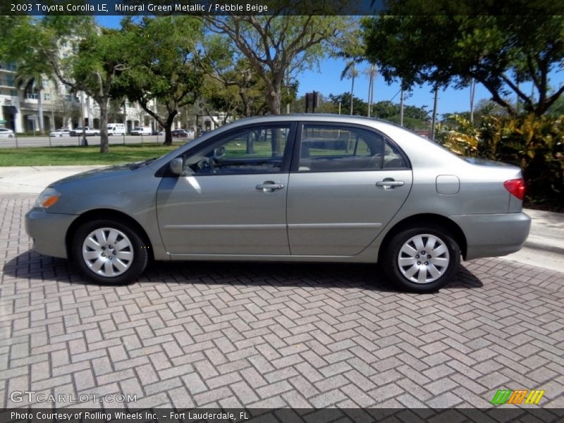 Mineral Green Metallic / Pebble Beige 2003 Toyota Corolla LE