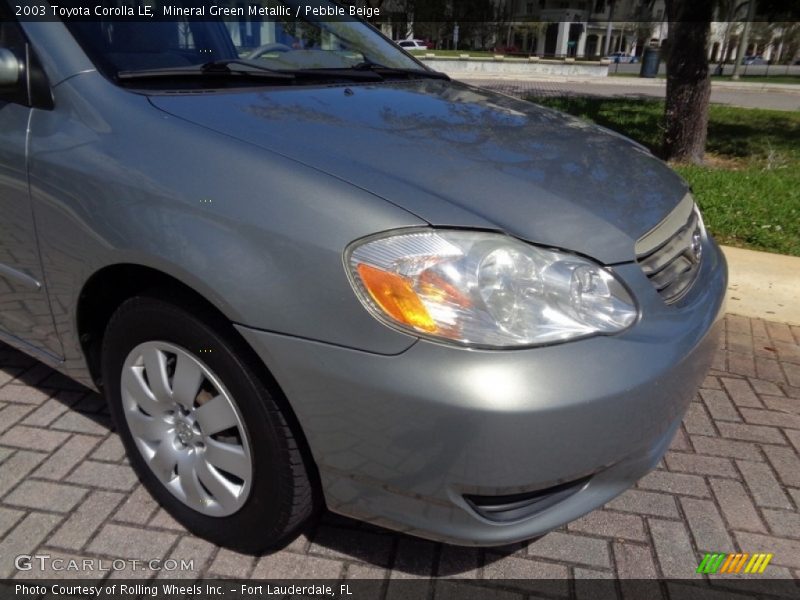 Mineral Green Metallic / Pebble Beige 2003 Toyota Corolla LE