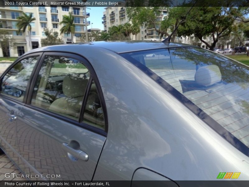 Mineral Green Metallic / Pebble Beige 2003 Toyota Corolla LE