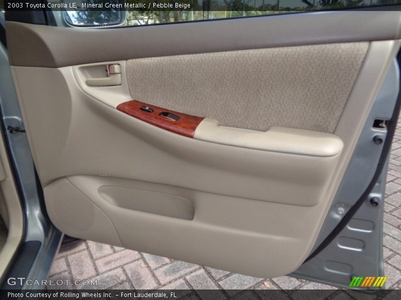 Mineral Green Metallic / Pebble Beige 2003 Toyota Corolla LE