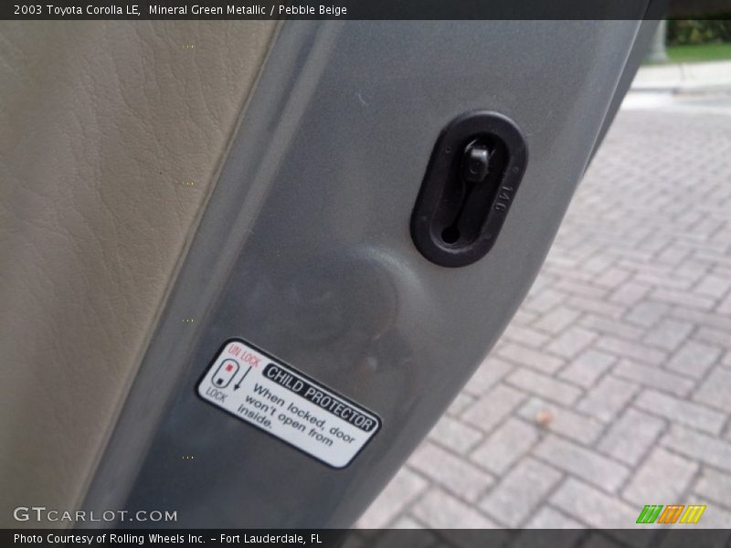 Mineral Green Metallic / Pebble Beige 2003 Toyota Corolla LE