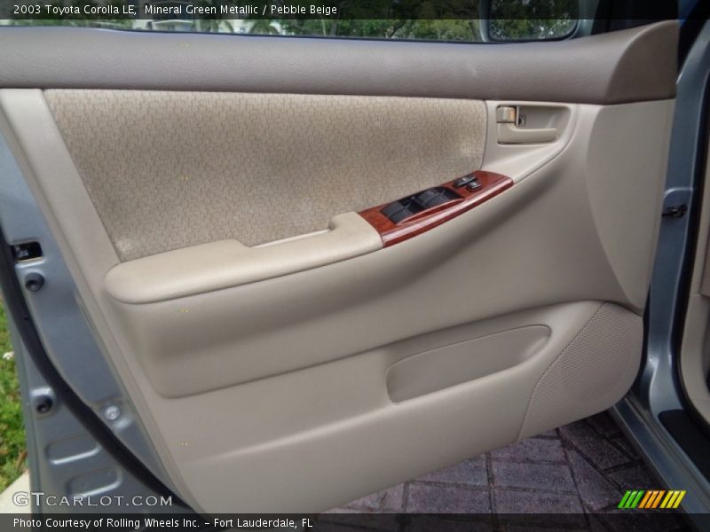 Mineral Green Metallic / Pebble Beige 2003 Toyota Corolla LE