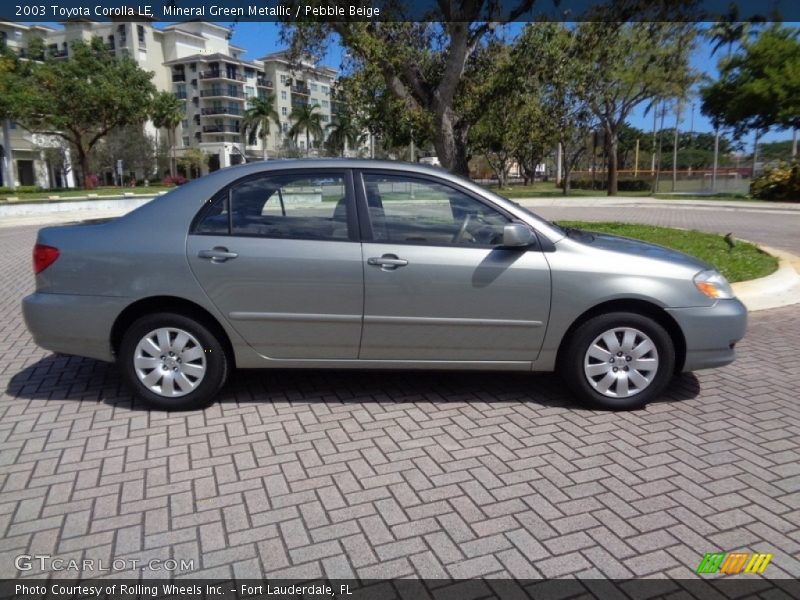 Mineral Green Metallic / Pebble Beige 2003 Toyota Corolla LE