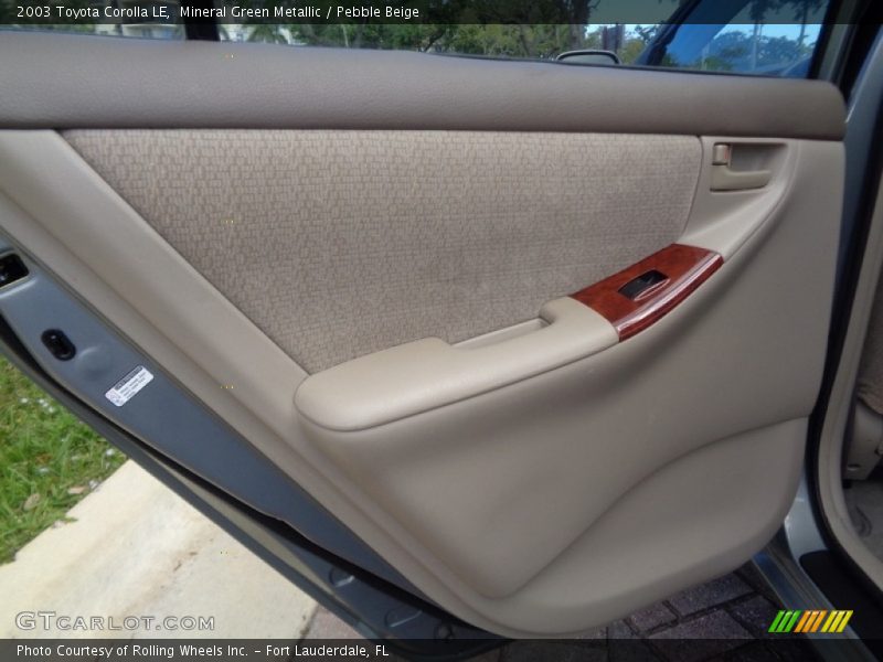 Mineral Green Metallic / Pebble Beige 2003 Toyota Corolla LE