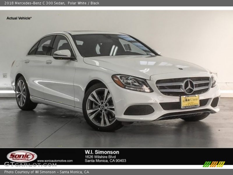Polar White / Black 2018 Mercedes-Benz C 300 Sedan