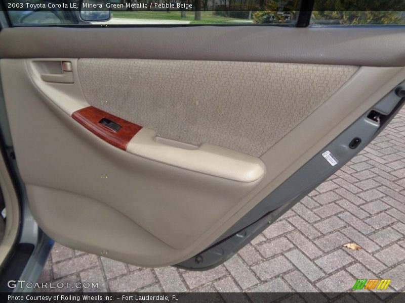 Mineral Green Metallic / Pebble Beige 2003 Toyota Corolla LE