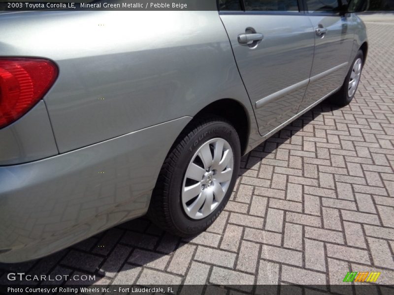 Mineral Green Metallic / Pebble Beige 2003 Toyota Corolla LE