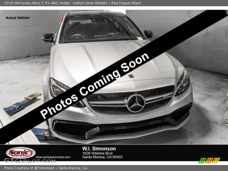 Iridium Silver Metallic / Red Pepper/Black 2018 Mercedes-Benz C 63 AMG Sedan