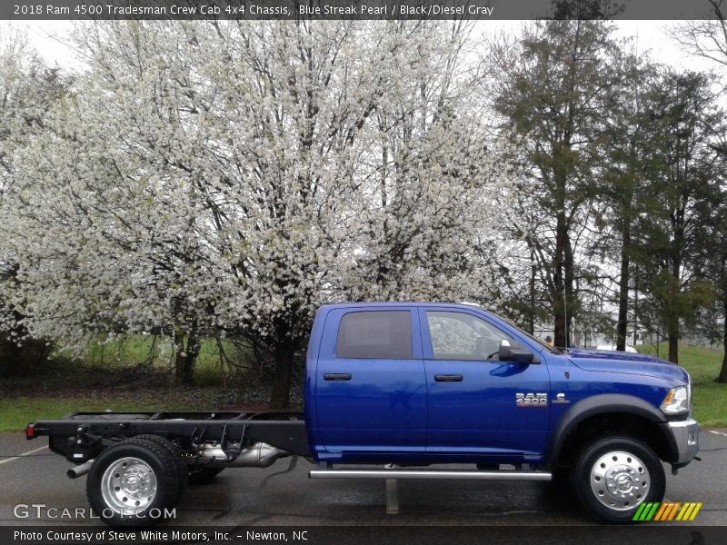 Blue Streak Pearl / Black/Diesel Gray 2018 Ram 4500 Tradesman Crew Cab 4x4 Chassis