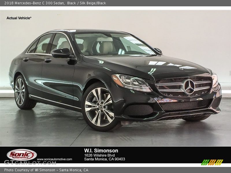Black / Silk Beige/Black 2018 Mercedes-Benz C 300 Sedan