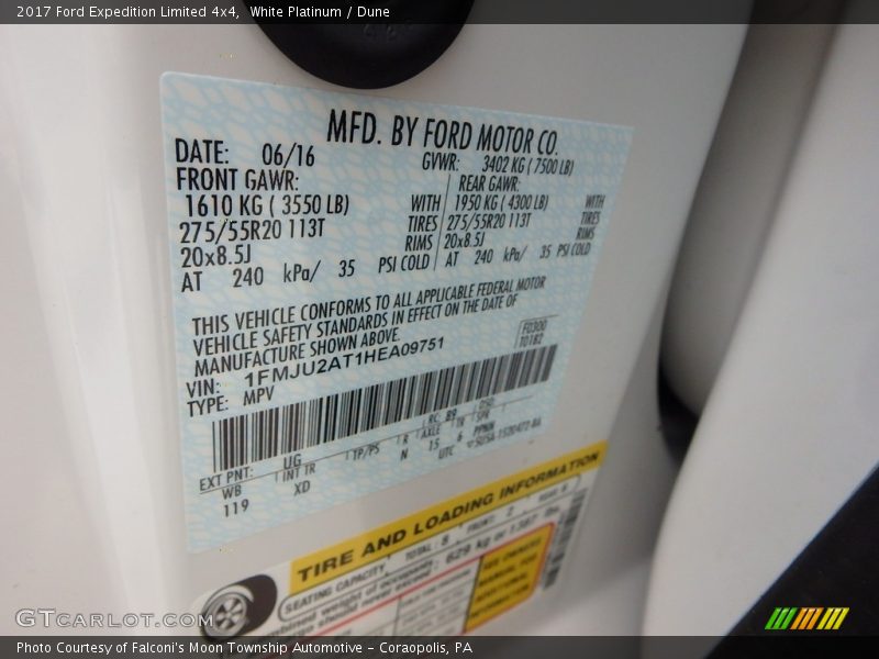 White Platinum / Dune 2017 Ford Expedition Limited 4x4