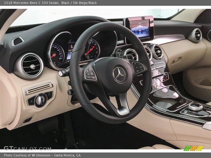 Black / Silk Beige/Black 2018 Mercedes-Benz C 300 Sedan