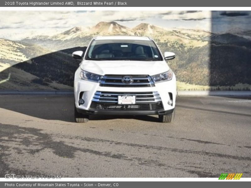 Blizzard White Pearl / Black 2018 Toyota Highlander Limited AWD