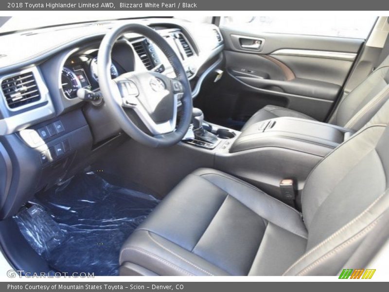 Blizzard White Pearl / Black 2018 Toyota Highlander Limited AWD