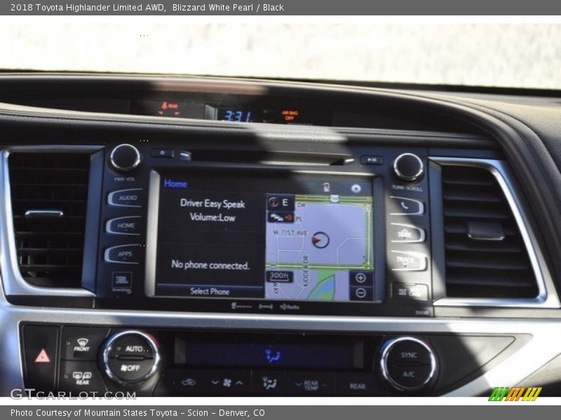 Blizzard White Pearl / Black 2018 Toyota Highlander Limited AWD