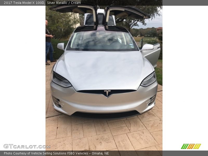 Silver Metallic / Cream 2017 Tesla Model X 100D