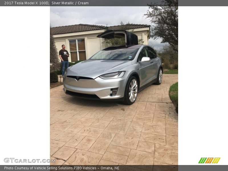 Silver Metallic / Cream 2017 Tesla Model X 100D