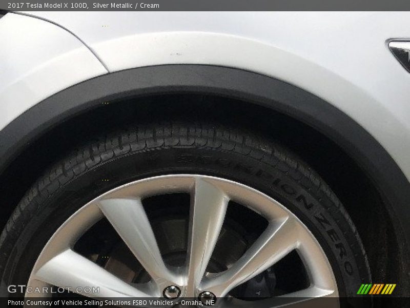 Silver Metallic / Cream 2017 Tesla Model X 100D