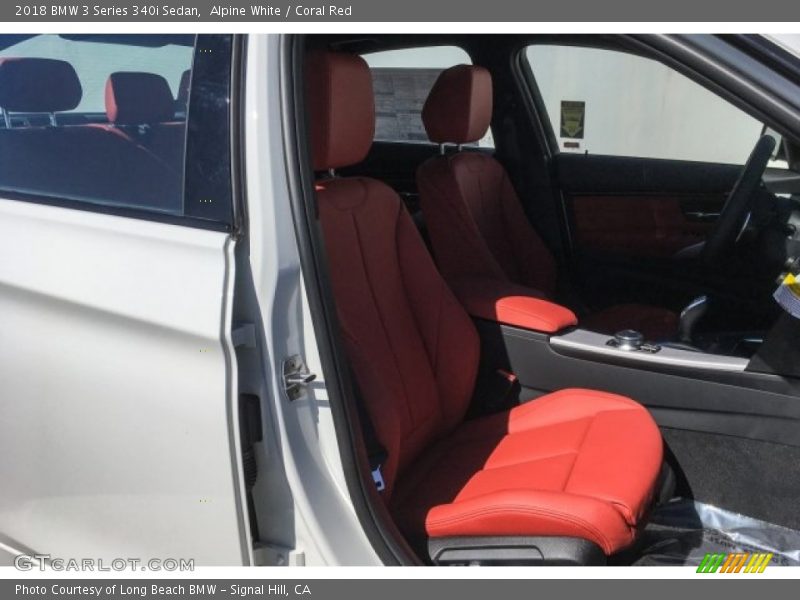Alpine White / Coral Red 2018 BMW 3 Series 340i Sedan
