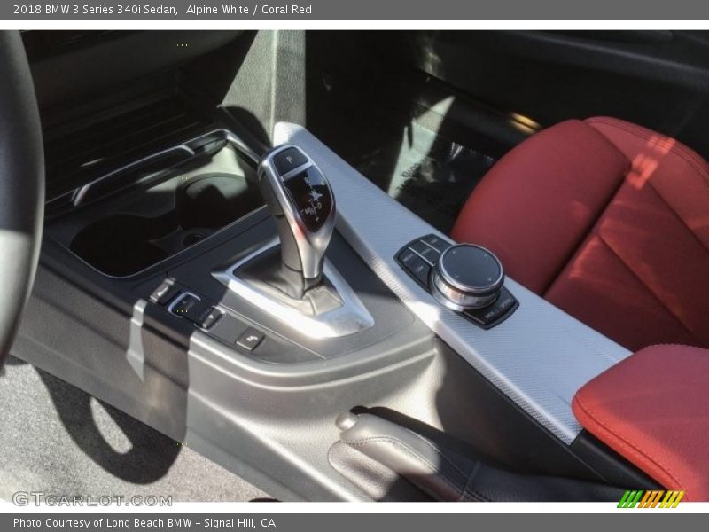 Alpine White / Coral Red 2018 BMW 3 Series 340i Sedan