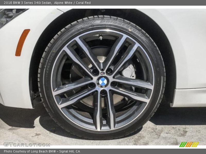 Alpine White / Coral Red 2018 BMW 3 Series 340i Sedan