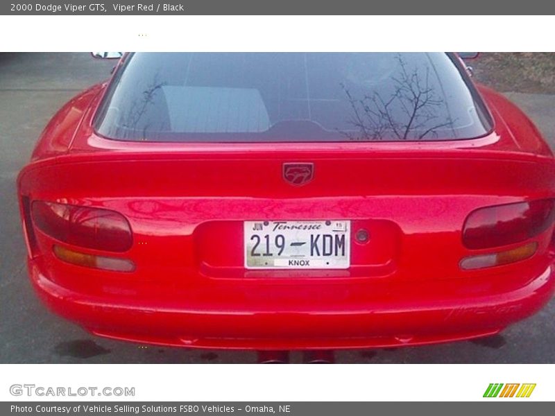 Viper Red / Black 2000 Dodge Viper GTS