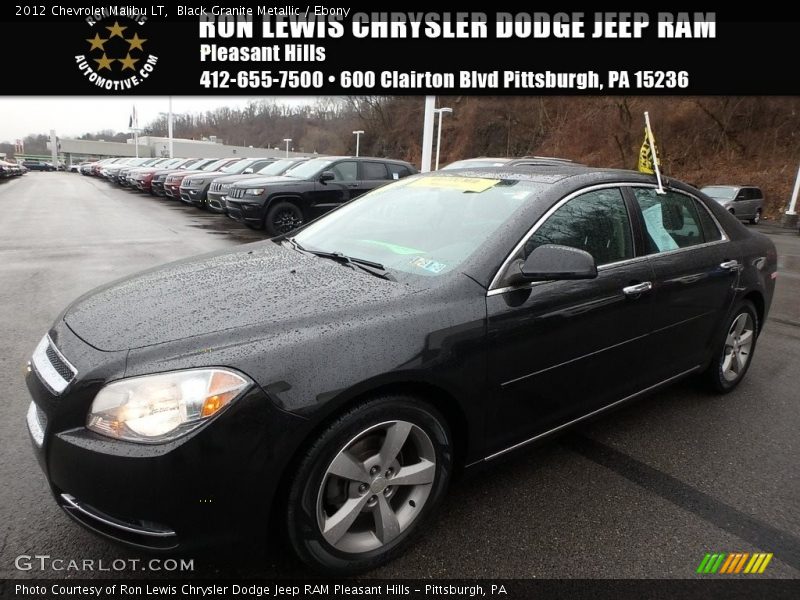 Black Granite Metallic / Ebony 2012 Chevrolet Malibu LT