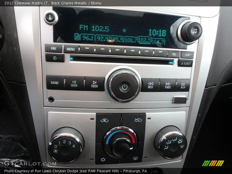 Black Granite Metallic / Ebony 2012 Chevrolet Malibu LT